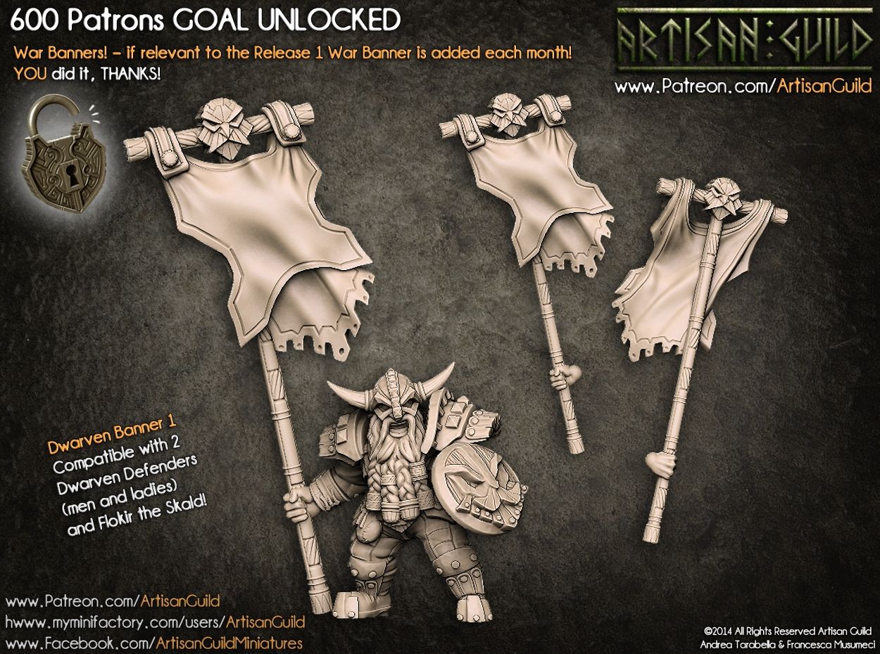 Dwarven Defenders — Dwarf Defender with War Banner