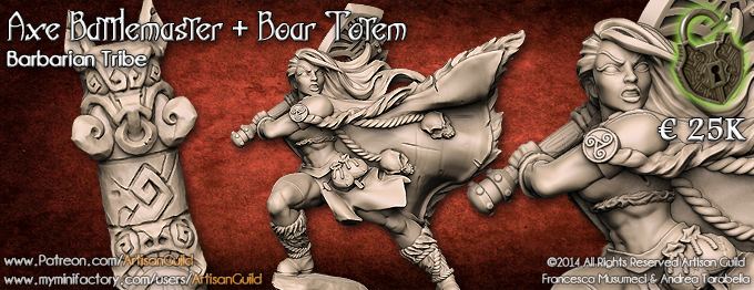 Barbarian Tribe Axe Battlemaster + Totem — Artisan Guild / Мастер боя с топором из племени варваров + тотем