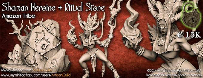 Amazon Tribe Shaman Heroine + Ritual Stone — Artisan Guild / Героиня-шаманка из племени амазонок + ритуальный камень