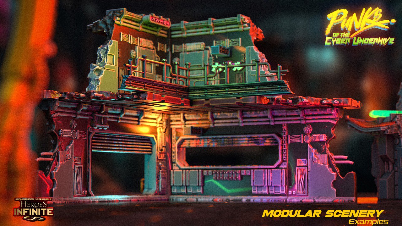 PUNKS of the CYBER UNDERHIVE — Modular Scenery