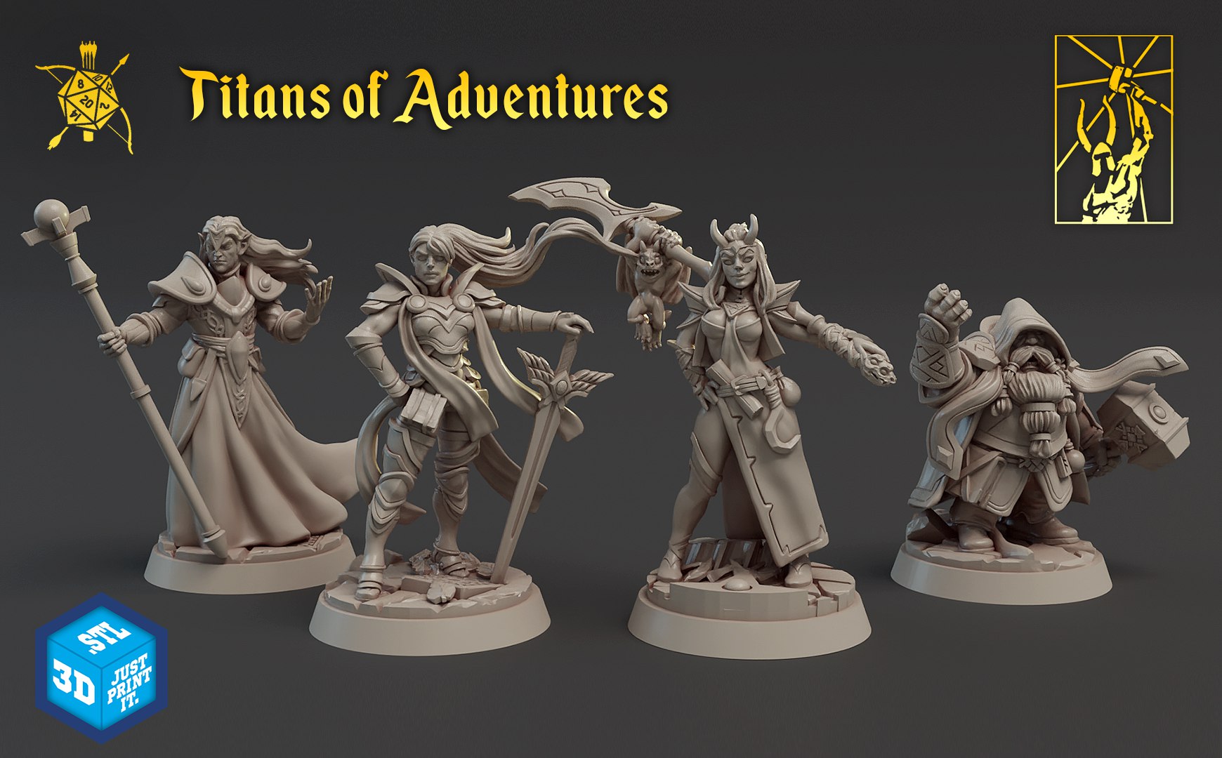 RPG — DnD Hero Characters — Titans of Adventure Set 1