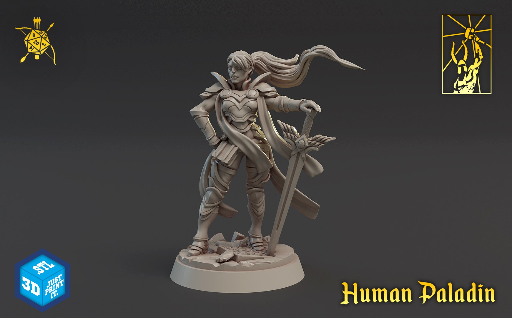 Titans of Adventure Set 1 — Human Paladin Female