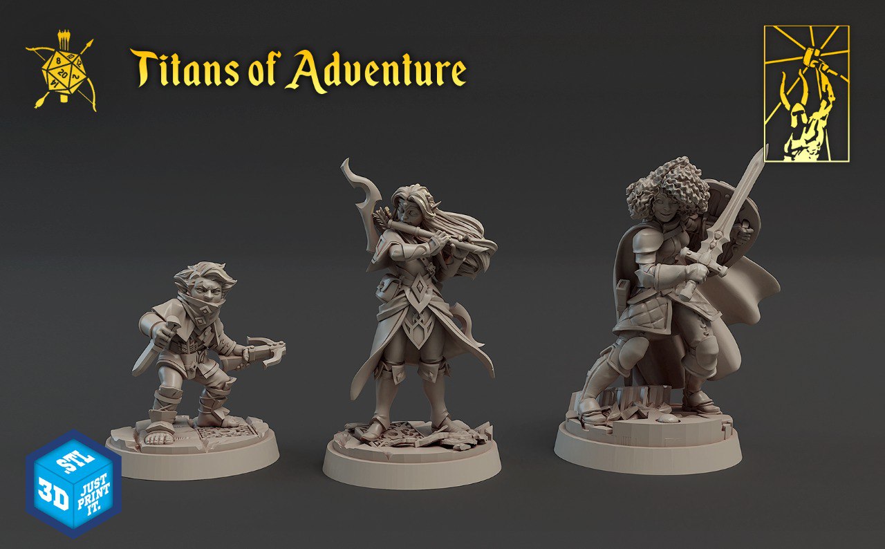 RPG — DnD Hero Characters — Titans of Adventure Set 3